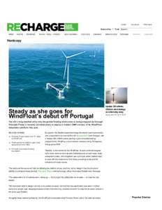 Floating wind turbine / Marine architecture / Offshore wind power / Vestas / Wind farm / Renewable energy / Vestas V90-3MW / Vestas V90-2MW / Energy / Technology / Wind turbines