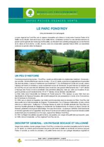 Le Parc Fond’Roy Une promenade à la campagne