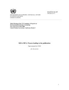 National accounts / International trade / System of Integrated Environmental and Economic Accounting / System of Environmental and Economic Accounting for Water / Economy-wide material flow accounts / Material flow accounting / Organisation for Economic Co-operation and Development / Economic data / Economics / Statistics / Official statistics / Environmental statistics