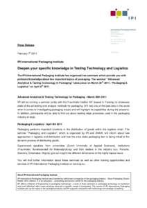 Business / Science / Industrial design / Packaging and labeling / Retailing / Packaging engineering / Fraunhofer Society / Logistics / Packaging / Technology / Industrial engineering