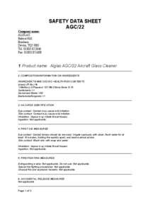 Environmental law / Industrial hygiene / Material safety data sheet / Materials / Occupational safety and health / Safety engineering / Isopropyl alcohol / Potassium nitrate / Chemistry / Safety / Health