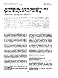 Vol. 15, No. 3 Printed in Great Britain International Journal of Epidemiology © International Epidemiological Association 1988