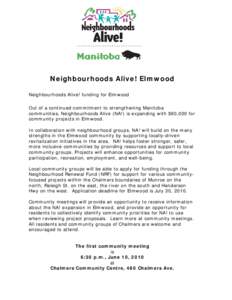 Community organizing / Elmwood / Ontario / Provinces and territories of Canada / Elmwood /  Edmonton / Elmwood School / Neighbourhood