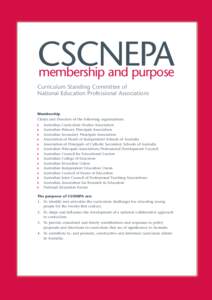 CSCNEPA  membership and purpose Curriculum Standing Committee of National Education Professional Associations