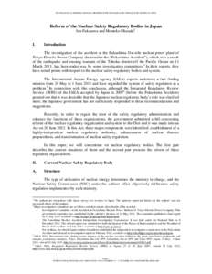 Fukushima Prefecture / Nuclear energy in the United States / Nuclear safety / Nuclear power stations / Nuclear and Industrial Safety Agency / Fukushima Daiichi nuclear disaster / Nuclear Regulatory Commission / Nuclear power in Japan / Nuclear power plant / Energy / Nuclear physics / Nuclear technology