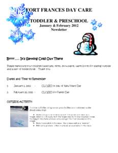 Microsoft Word - Toddler - Preschool Newsletter.doc