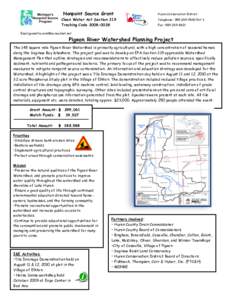 Pigeon River Watershed Planning Project