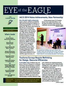EYE of the EAGLE IACO 2014 Notes Achievements, New Partnership Volume 16, Number 1 Winter 2015