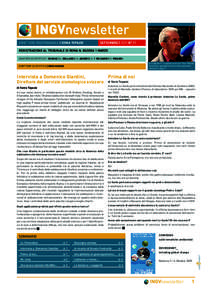 INGVnewsletter DIRETTORE RESPONSABILE | SONIA TOPAZIO SETTEMBRE | 2009 N° 11  REGISTRAZIONE AL TRIBUNALE DI ROMA NMARZO