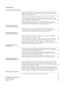 CONTENTS Law of the European Organisations _________________________________________________________________________________________________________________________________________________________________________________