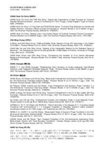 STAFF PUBLICATIONS LIST[removed][removed]CHING Shuk Chi Emily (程淑姿) CHING Shuk Chi Emily and TAM Wai Shing. 