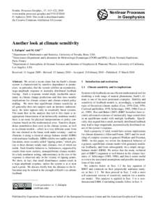 Thermodynamics / Climate forcing / Global warming / Climate change / Climate sensitivity / Heat transfer / Climate model / Global climate model / Tipping point / Climatology / Atmospheric sciences / Environmental science
