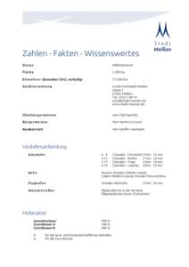 Zahlen – Fakten – Wissenswertes über Meißen