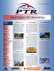 Click Here For Dates & Venues  Washington DC Workshop PLACES OF INTEREST