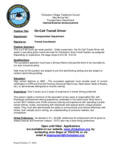 On-Call Transit Driver[removed]