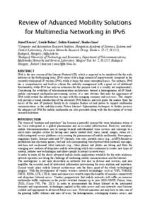 Microsoft Word - Kovacs_Bokor_Kanizsai_Imre_Review_of_Advanced_Mobility_Solutions_for_Multimedia_Networking_in_IPv6