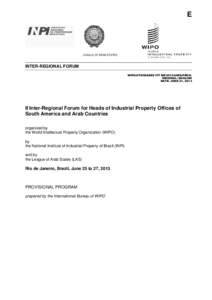 Industrial Property Office / INPI / World Intellectual Property Organization / Intellectual property / Law / Economics / International relations / Intellectual property organizations / Patent offices / Intellectual property law