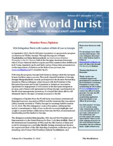 January-February 2012 ♦ Volume 49, Issue 1  The World Jurist BULLETIN OF THE WORLD JURIST ASSOCIATION  Volume 50  December 17 , 2013