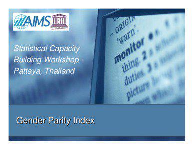 Microsoft PowerPoint - Gender Parity Index - Michael Koronkiewicz