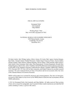 NBER WORKING PAPER SERIES  FISCAL DEVALUATIONS Emmanuel Farhi Gita Gopinath Oleg Itskhoki