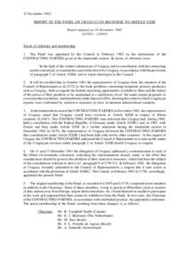 General Agreement on Tariffs and Trade / Business / Uruguay / International trade / World Trade Organization / International relations