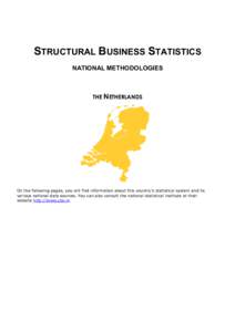 STRUCTURAL BUSINESS STATISTICS NATIONAL METHODOLOGIES 	 