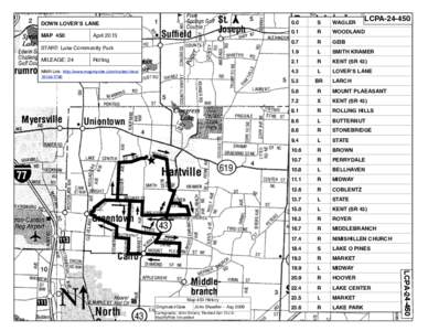 DOWN LOVER’S LANE MAP 450 AprilSTART: Lake Community Park