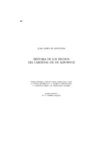 JUAN GINÉS DE SEPÚLVEDA  HISTORIA DE LOS HECHOS