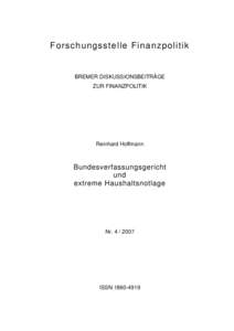 Microsoft Word - Bremer Diskussionsbeiträge zur Finanzpolitik - Nr. 4.doc