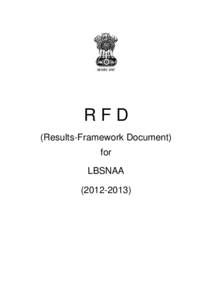 RFD (Results-Framework Document) for LBSNAA[removed])
