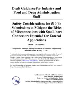 Attachment B CDRH Draft Guidance Cover Sheet