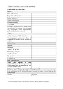 ANNEX 2: FINANCIAL ENTITY FORM