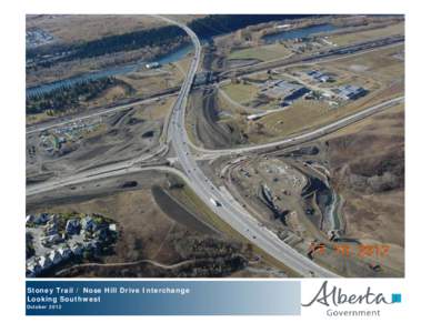 Stoney Trail / Nose Hill Drive Interchange Looking Southwest October 2012 
