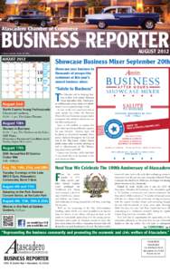 Atascadero Chamber of Commerce  BUSINESS REPORTER AUGUST 2012