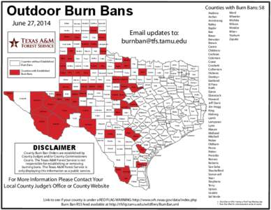 Outdoor Burn Bans June 27, 2014 Dallam  Sherman