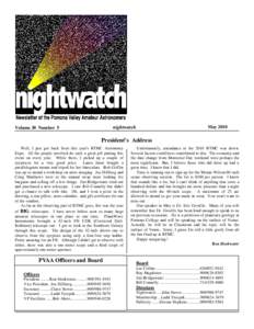 nightwatch  Volume 30 Number 5 May 2010