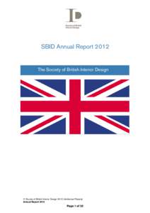 SBID Annual ReportThe Society of British Interior Design Annual Report 2012