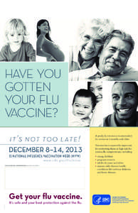 HAVE YOU GOTTEN YOUR FLU VACCINE? it’s not too late!