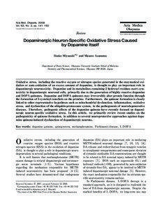 Dopaminergic Neuron-Specific Oxidative Stress Caused by Dopamine Itself ＊§