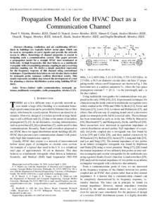 IEEE TRANSACTIONS ON ANTENNAS AND PROPAGATION, VOL. 51, NO. 5, MAYPropagation Model for the HVAC Duct as a Communication Channel