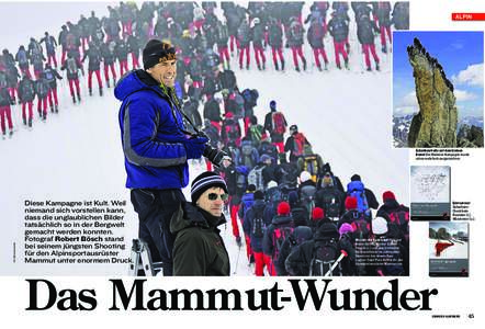 Alpin  Foto Natascha Knecht Schuhkontrolle auf dem kleinen Kamel Die Mammut-Kampagne wurde