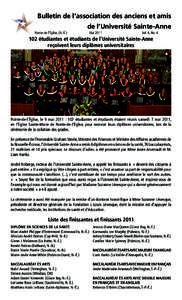 Bulletin de l’association des anciens et amis de l’Université Sainte-Anne Pointe-de-l’Église, (N.-É.) 