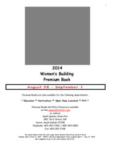 [removed]Women’s Building Premium Book August 28 – September 1