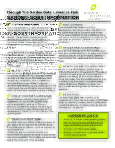 Through The Garden Gate: Lawrence Park  GARDEN-GOER INFORMATION TOUR HEADQUARTERS