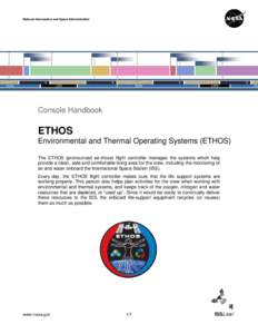 National Aeronautics and Space Administration  Console Handbook ETHOS Environmental and Thermal Operating Systems (ETHOS)