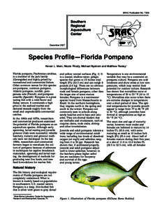 Florida pompano / Pompano / Broodstock / Mariculture / South Florida metropolitan area / Brine shrimp / Spawn / Fish / Carangidae / Aquaculture
