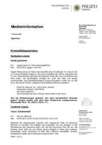 Medieninformation Pressestelle Sperrfrist: Ihr/-e Ansprechpartner/-in Birgit Höhn