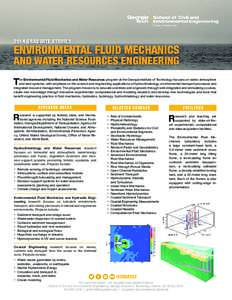 2014 GRADUATE STUDIES  ENVIRONMENTAL FLUID MECHANICS AND WATER RESOURCES ENGINEERING T