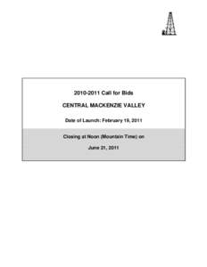 Call for Bids[removed]Central Mackenzie Valley