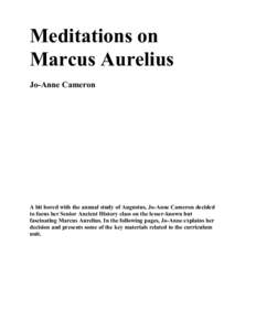 Ancient Rome / Marcus Aurelius / Meditations / Aurelia / Antoninus Pius / Roman Emperor / Early life and career of Marcus Aurelius / Emperorship of Marcus Aurelius / Nerva–Antonine dynasty / Roman Empire / 1st millennium